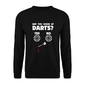 Fléchettes fléchettes club fléchettes joueur fléchettes chemise drôle - Sweat-shirt Unisexe - noir - Devant - Alina (178cm) & Michal (187cm)