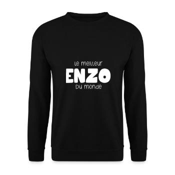 le meilleur enzo du monde - Sweat-shirt Unisexe - noir - Devant - Alina (178cm) & Michal (187cm)