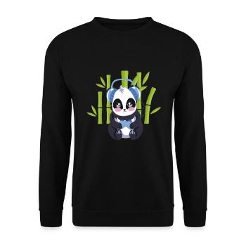 Gaming Panda Computer Console cadeau de jeu vidéo - Sweat-shirt Unisexe - noir - Devant - Alina (178cm) & Michal (187cm)