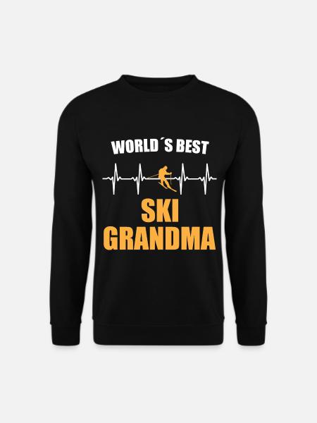 Ski Granny Heartbeat - Unisex Sweatshirt - black