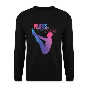 Pilates Geschenk - Unisex Pullover - Schwarz - Vorne - Alina (178cm) & Michal (187cm)