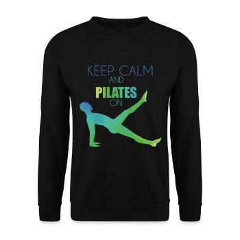 Pilates - Unisex Pullover - Schwarz - Vorne - Alina (178cm) & Michal (187cm)