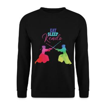 Kendo - Unisex Sweatshirt - black - Front - Alina (178cm) & Michal (187cm)