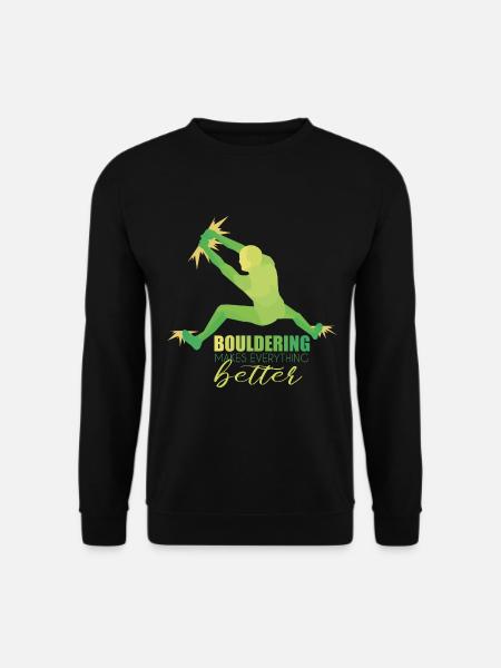Bouldern - Unisex Pullover - Schwarz
