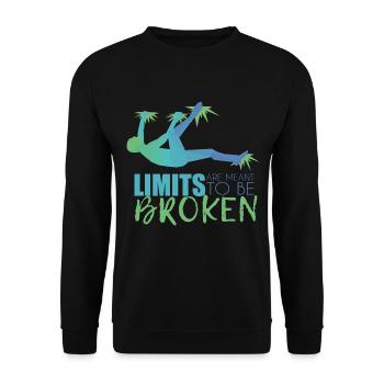 Bouldering - Unisex Sweatshirt - black - Front - Alina (178cm) & Michal (187cm)