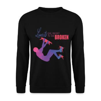 Bouldering - Unisex Sweatshirt - black - Front - Alina (178cm) & Michal (187cm)