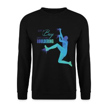 Bouldering - Unisex Sweatshirt - black - Front - Alina (178cm) & Michal (187cm)