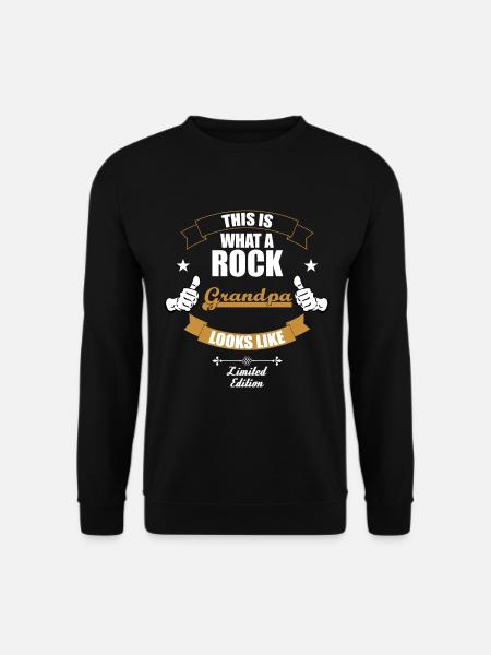 This is a rock grandpa - Unisex Sweatshirt - black