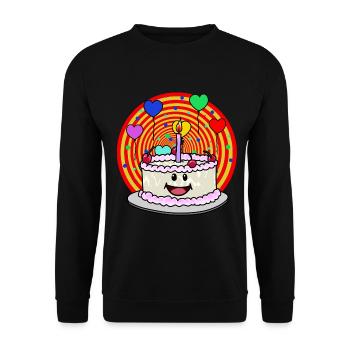 Anniversaire gâteau fête Félicitations enfants - Sweat-shirt Unisexe - noir - Devant - Alina (178cm) & Michal (187cm)