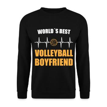 Volley-ball copain battement de cœur - Sweat-shirt Unisexe - noir - Devant - Alina (178cm) & Michal (187cm)