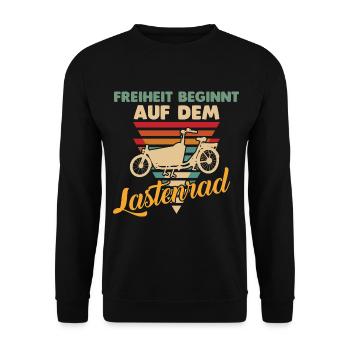Rad Fahrradrennen Lastenrad Tricks Fahrrad - Unisex Pullover - Schwarz - Vorne - Alina (178cm) & Michal (187cm)
