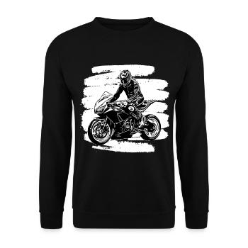 Motorcycle motorcycles motorcyclist biker lifestyle - Unisex Sweatshirt - black - Front - Alina (178cm) & Michal (187cm)
