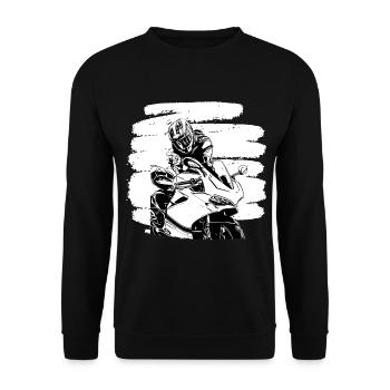 Motorcycle motorcycles motorcyclist biker lifestyle - Unisex Sweatshirt - black - Front - Alina (178cm) & Michal (187cm)
