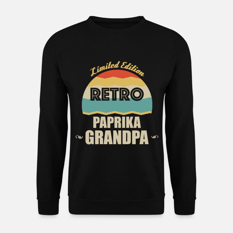 Retro Paprika Opa - Unisex Pullover - Schwarz