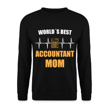 Accountant Mother Heartbeat - Unisex Sweatshirt - black - Front - Alina (178cm) & Michal (187cm)