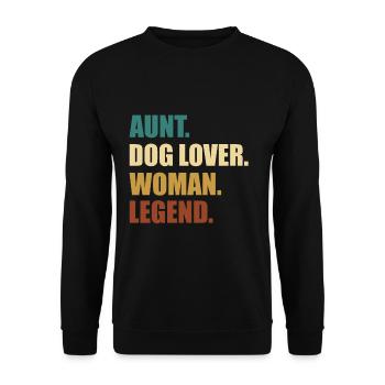 Légende de tante de chien - Sweat-shirt Unisexe - noir - Devant - Alina (178cm) & Michal (187cm)