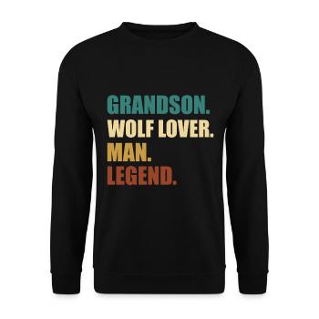 Légende du petit-fils loup - Sweat-shirt Unisexe - noir - Devant - Alina (178cm) & Michal (187cm)