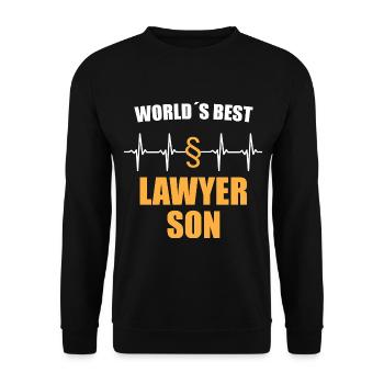 Anwalt Sohn Herzschlag - Unisex Pullover - Schwarz - Vorne - Alina (178cm) & Michal (187cm)