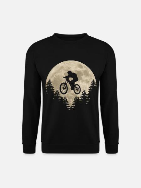 Mountain bike MTB Moon fun gift - Unisex Sweatshirt - black