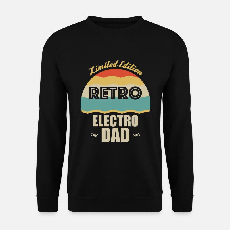Retro Electro Vater - Unisex Pullover - Schwarz
