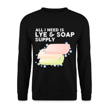 Conception de fabrication de savon pour les conceptions de fabricants de savon - Sweat-shirt Unisexe - noir - Devant - Alina (178cm) & Michal (187cm)