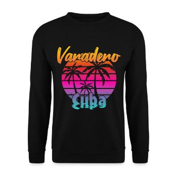 Varadero Cuba Sunset - Unisex Sweatshirt - black - Front - Alina (178cm) & Michal (187cm)