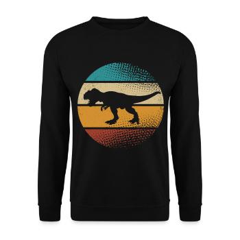 T Rex - Unisex Pullover - Schwarz - Vorne - Alina (178cm) & Michal (187cm)