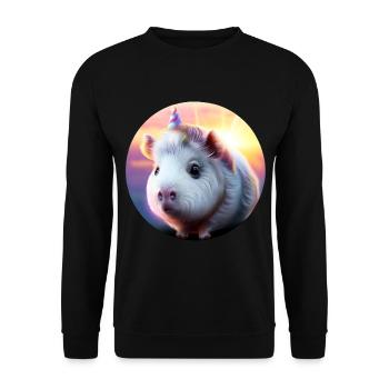 Licorne cochon d’Inde - Sweat-shirt Unisexe - noir - Devant - Alina (178cm) & Michal (187cm)