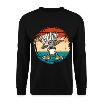 Badminton Federball - Unisex Pullover - Schwarz - Vorne - Alina (178cm) & Michal (187cm)