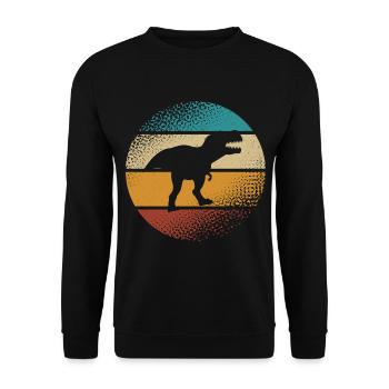 T Rex - Unisex Pullover - Schwarz - Vorne - Alina (178cm) & Michal (187cm)