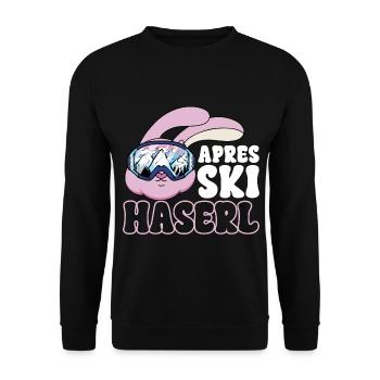 Après Ski Haserl - Unisex Pullover - Schwarz - Vorne - Alina (178cm) & Michal (187cm)
