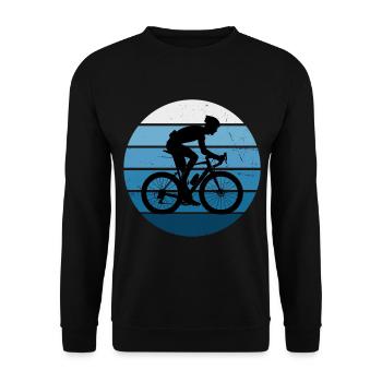 Road Bike Men Road Bike Road Bike Road Cyclists - Unisex Sweatshirt - black - Front - Alina (178cm) & Michal (187cm)