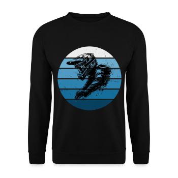 Damen Radfahren Mountainbike Radfahrer Mountainbik - Unisex Pullover - Schwarz - Vorne - Alina (178cm) & Michal (187cm)