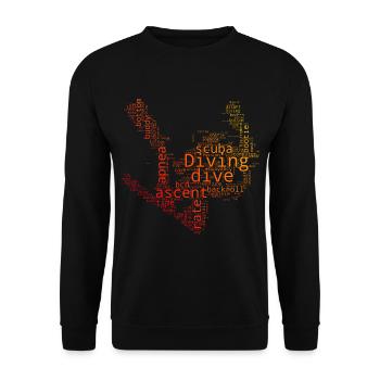 Scuba Diver Scuba Taucher Taucher Scuba Tauchen - Unisex Pullover - Schwarz - Vorne - Alina (178cm) & Michal (187cm)