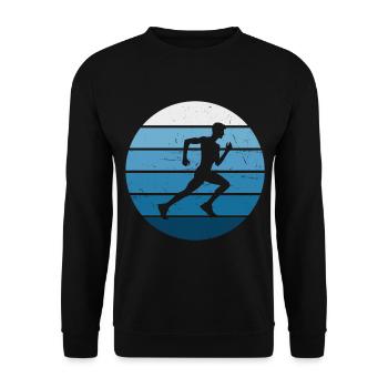 Fitness Herren Cross Country Running Laufen - Unisex Pullover - Schwarz - Vorne - Alina (178cm) & Michal (187cm)