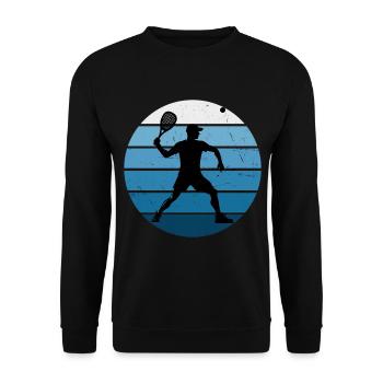 Pickleball Racquetball Women's Pickleball - Unisex Sweatshirt - black - Front - Alina (178cm) & Michal (187cm)