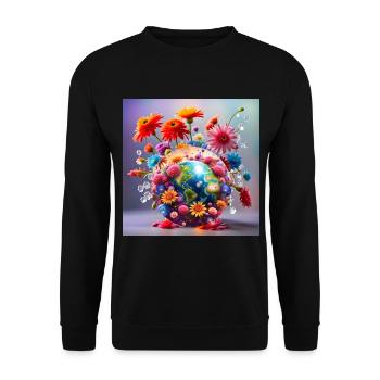 Planet Earth - Unisex Sweatshirt - black - Front - Alina (178cm) & Michal (187cm)