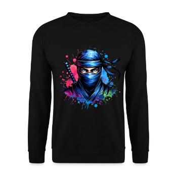 Ninja - Unisex Sweatshirt - black - Front - Alina (178cm) & Michal (187cm)