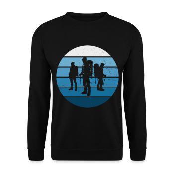 Boulder Climber Bouldering Women Men - Unisex Sweatshirt - black - Front - Alina (178cm) & Michal (187cm)