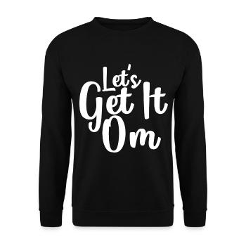 Yoga Yoga Meditation Spiritual Namaste Gift - Unisex Sweatshirt - black - Front - Alina (178cm) & Michal (187cm)