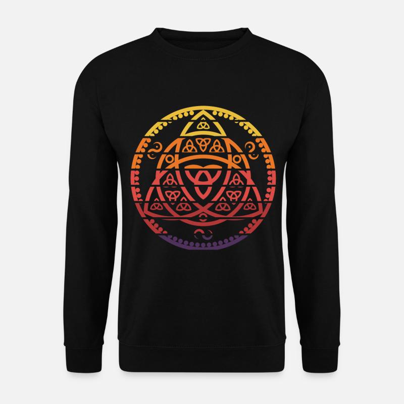 Vegvisir Futhark Runen, Viking Symbol, Vintage - Unisex Pullover - Schwarz