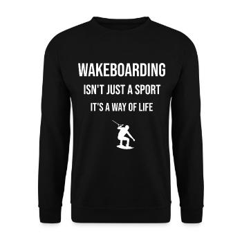 Wakeboard Design Wakeboarder Surfing Water Sports - Unisex Sweatshirt - black - Front - Alina (178cm) & Michal (187cm)