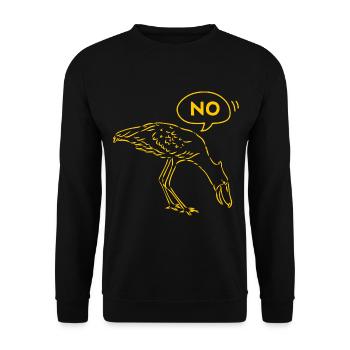 Schuhschnabel Storch Walkopf Vogelliebhaber Vogelb - Unisex Pullover - Schwarz - Vorne - Alina (178cm) & Michal (187cm)