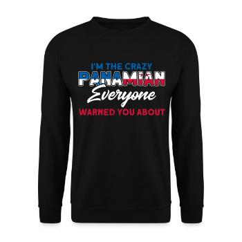 Panamanian Flag Panamanian Roots gift - Unisex Sweatshirt - black - Front - Alina (178cm) & Michal (187cm)