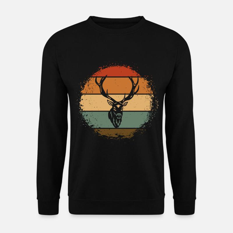 Hirsch - Unisex Pullover - Schwarz