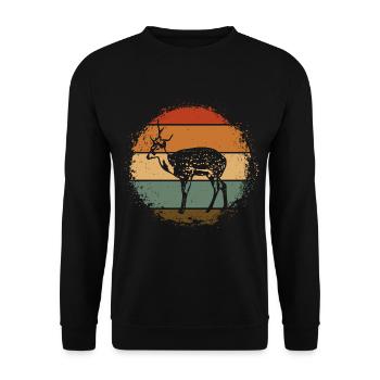 Roe deer - Unisex Sweatshirt - black - Front - Alina (178cm) & Michal (187cm)