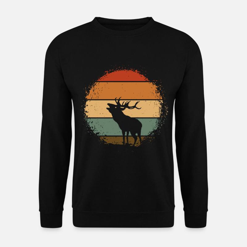 Hirsch - Unisex Pullover - Schwarz
