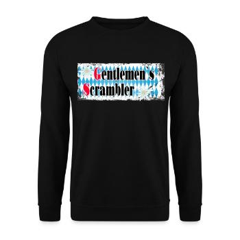 Biker Motorcycle Boxer Adventure Gentlemen Scrambler - Unisex Sweatshirt - black - Front - Alina (178cm) & Michal (187cm)