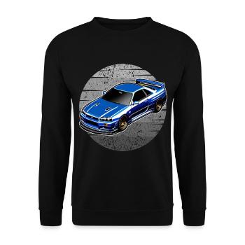 Jdm / Tuning / Turbocharger / Rims / Chiptuning - Unisex Sweatshirt - black - Front - Alina (178cm) & Michal (187cm)