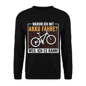 E-Bike Mountainbike - Unisex Pullover - Schwarz - Vorne - Alina (178cm) & Michal (187cm)
